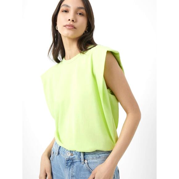 ENDLESS ROSE SHOULDER PAD SHIRT PISTACHIO SIZE SMALL - Picture 1 of 9
